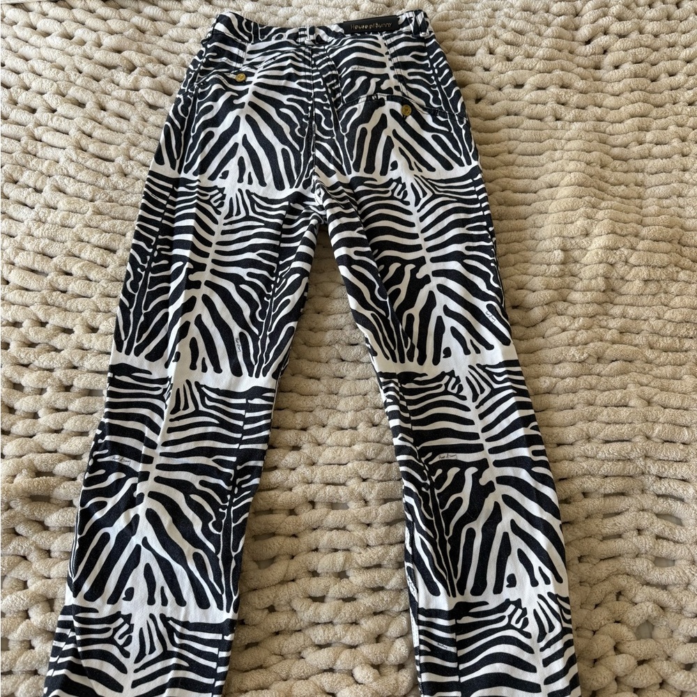House of Sunny Monochrome Animal Print Pants